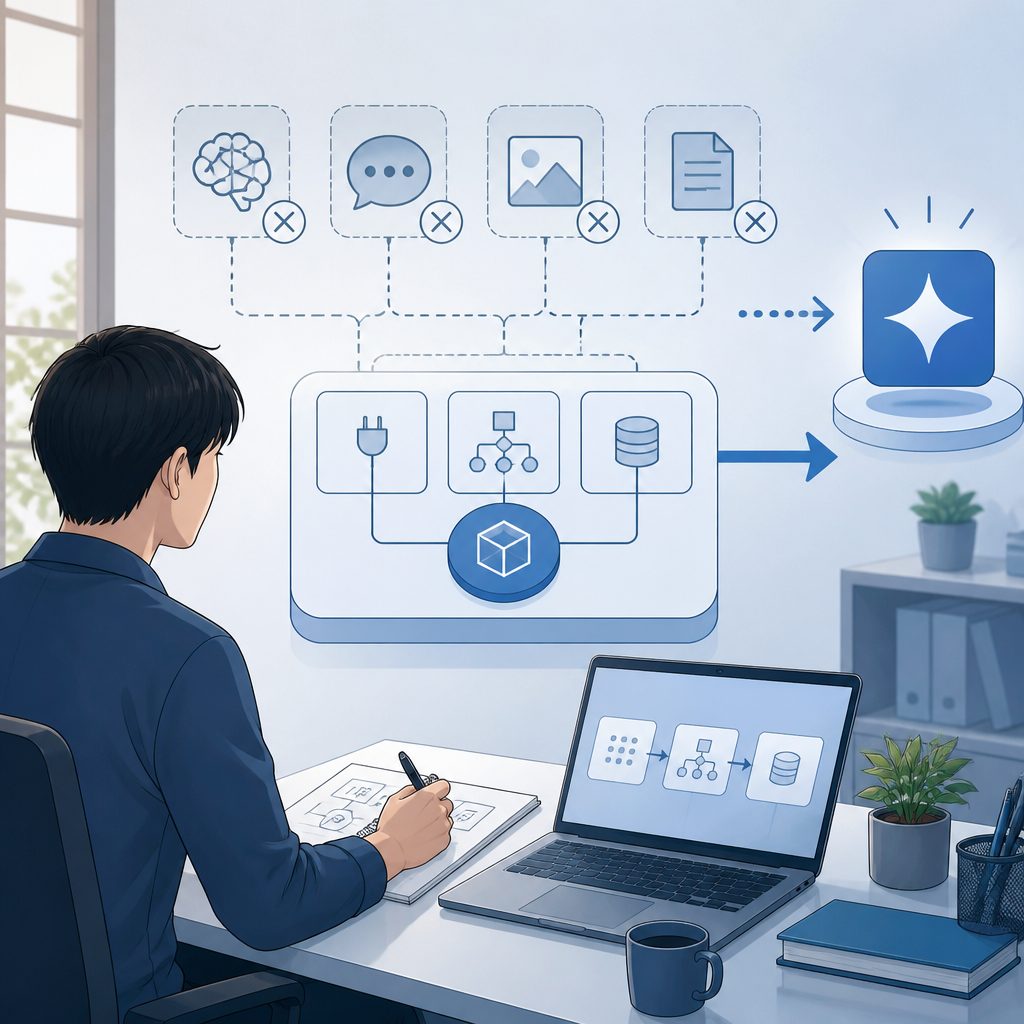 AIツールは終わる前提で組む｜移行に強い設計のイメージイラスト